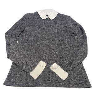 Brooks Brothers Gray and White Women's Top